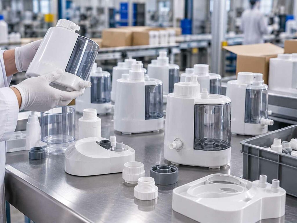 Conception pièce plastique secteur pour la recherche laboratoire